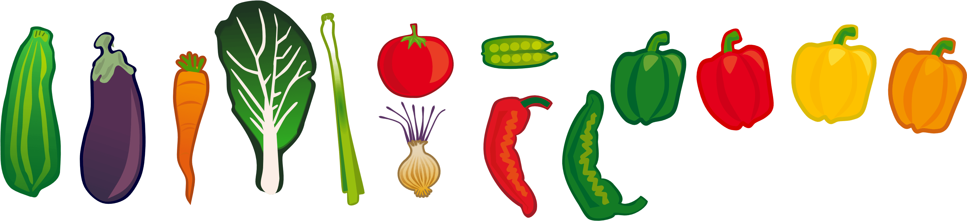 Clip Art For Labels - Vegetable Clip Art (3600x1000)
