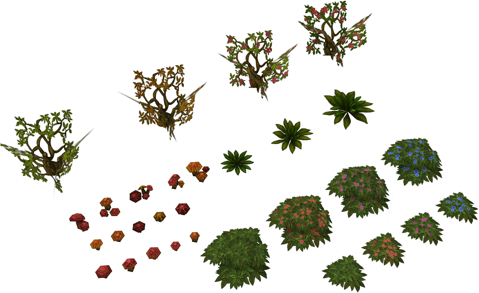 Fantasy Level Set - Low Poly (1000x1000)