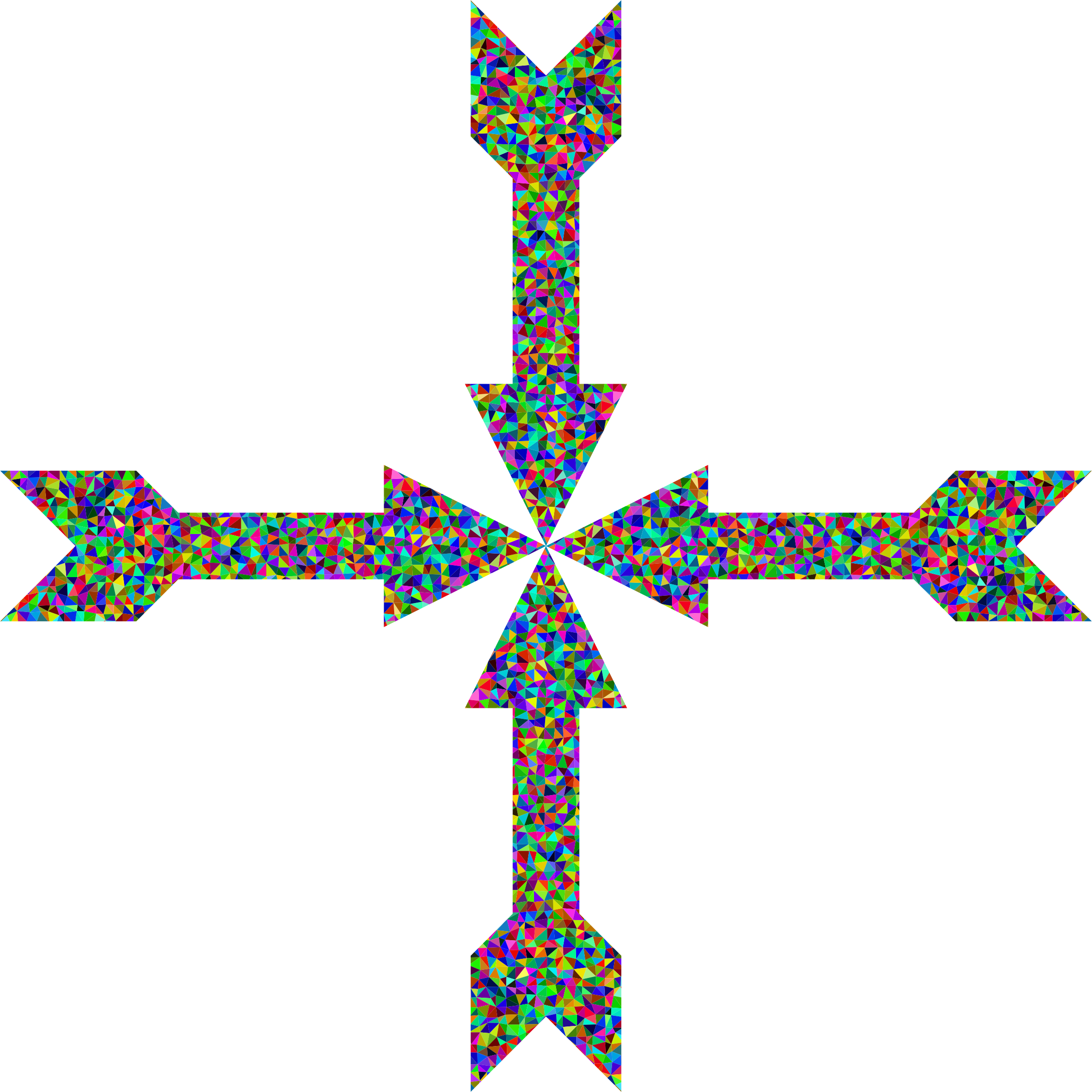 Prismatic Low Poly Arrow Art 6 By @gdj, Prismatic Low - Arrow (2280x2280)
