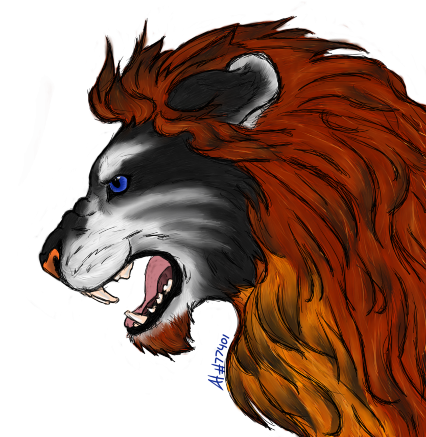 Werewolf Roar Cat Dog Cartoon - Masai Lion (894x894)
