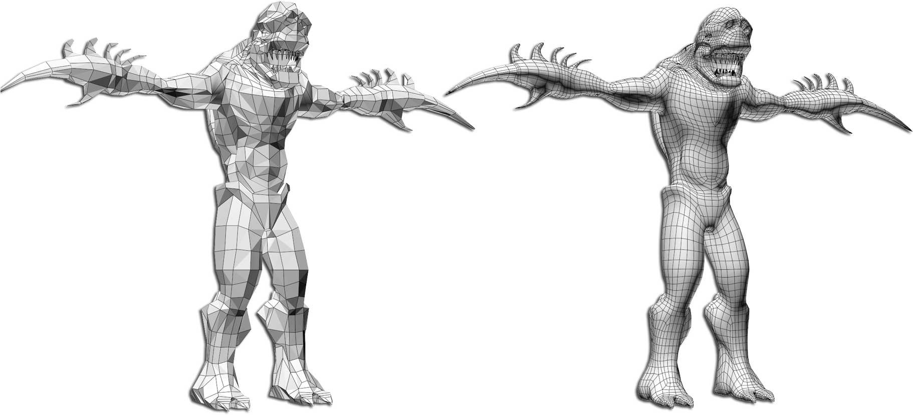 Após Ter Criado A Malha Em Low-poly, Não Perdi Tempo - Male (1838x843)