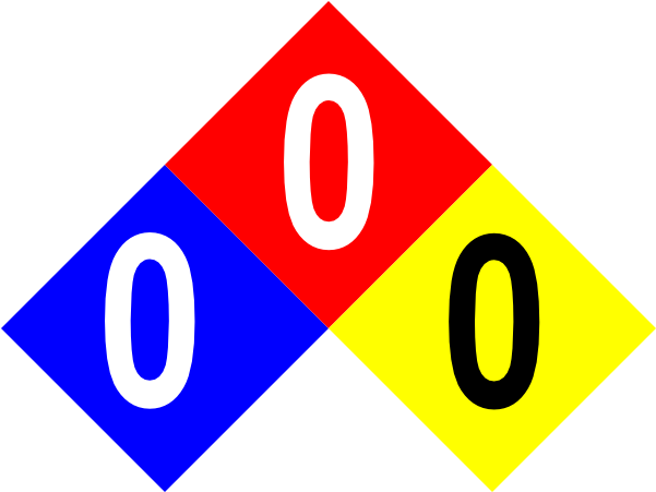 How To Set Use Nfpa Diamond Svg Vector - Nfpa 0 0 0 (600x600)