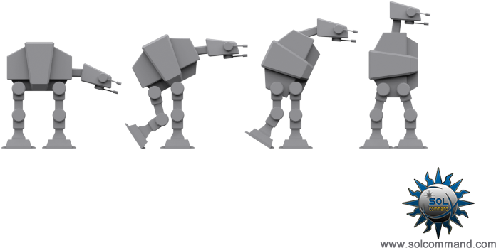 Imperial Walker At At-at Hoth Vehicle Rebel Evolution - Cartoon (800x500)