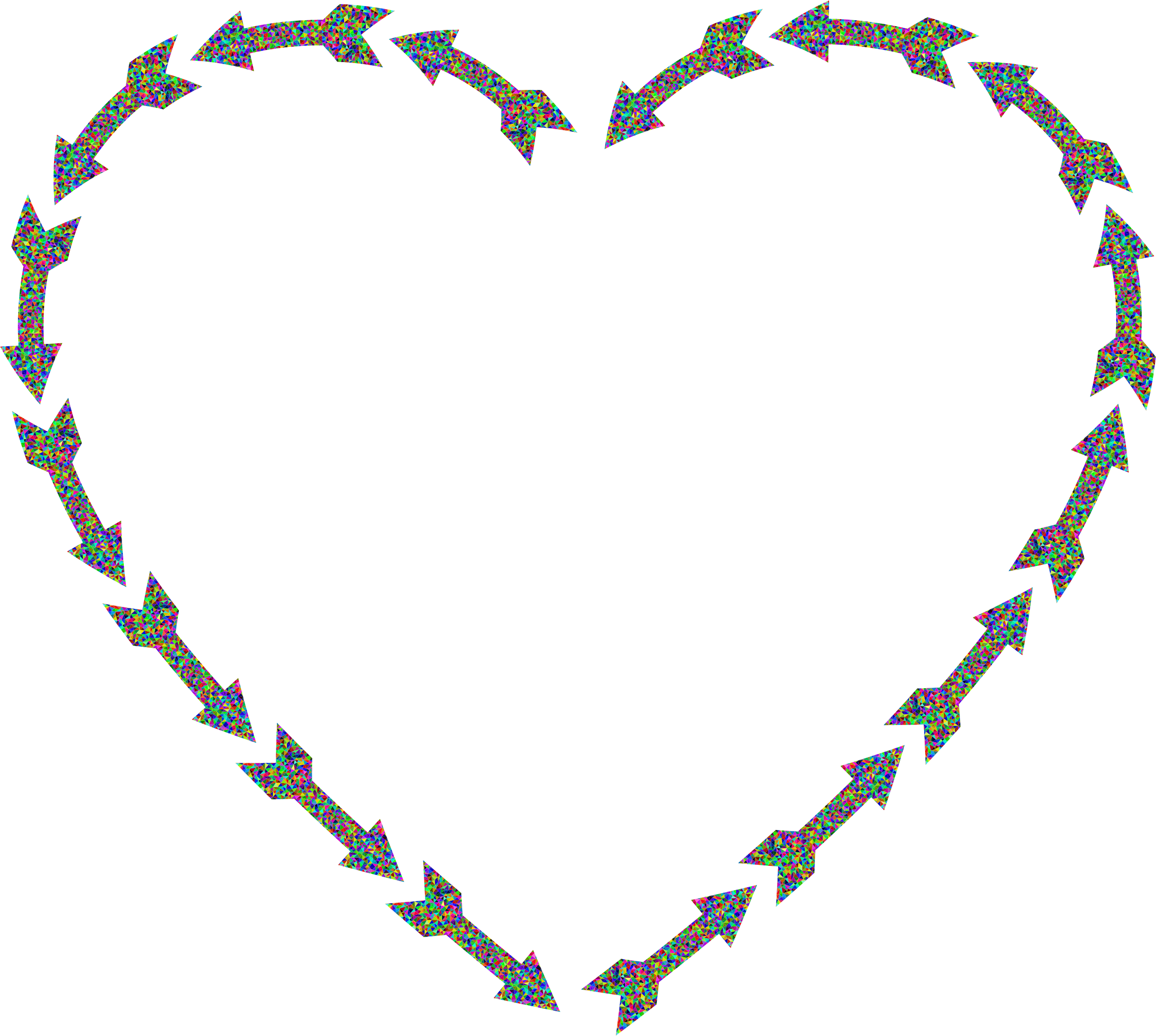 Low Poly Arrow Heart - Low Poly Arrow Heart (2288x2052)