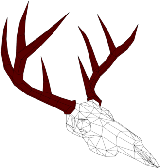 Vitascky Stl Low Poly Deer Skull, - Sketch (480x480)