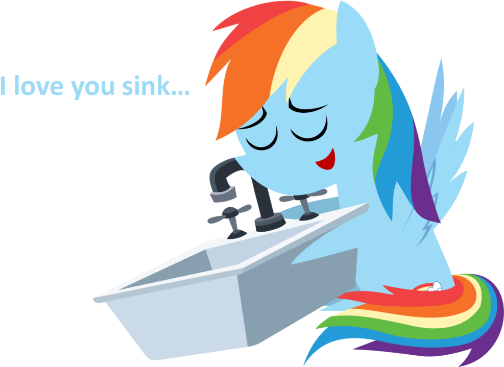 Rainbowsink By Zacatron94 Rainbowsink - Rainbow Dash X Kitchen Sink (1024x718)