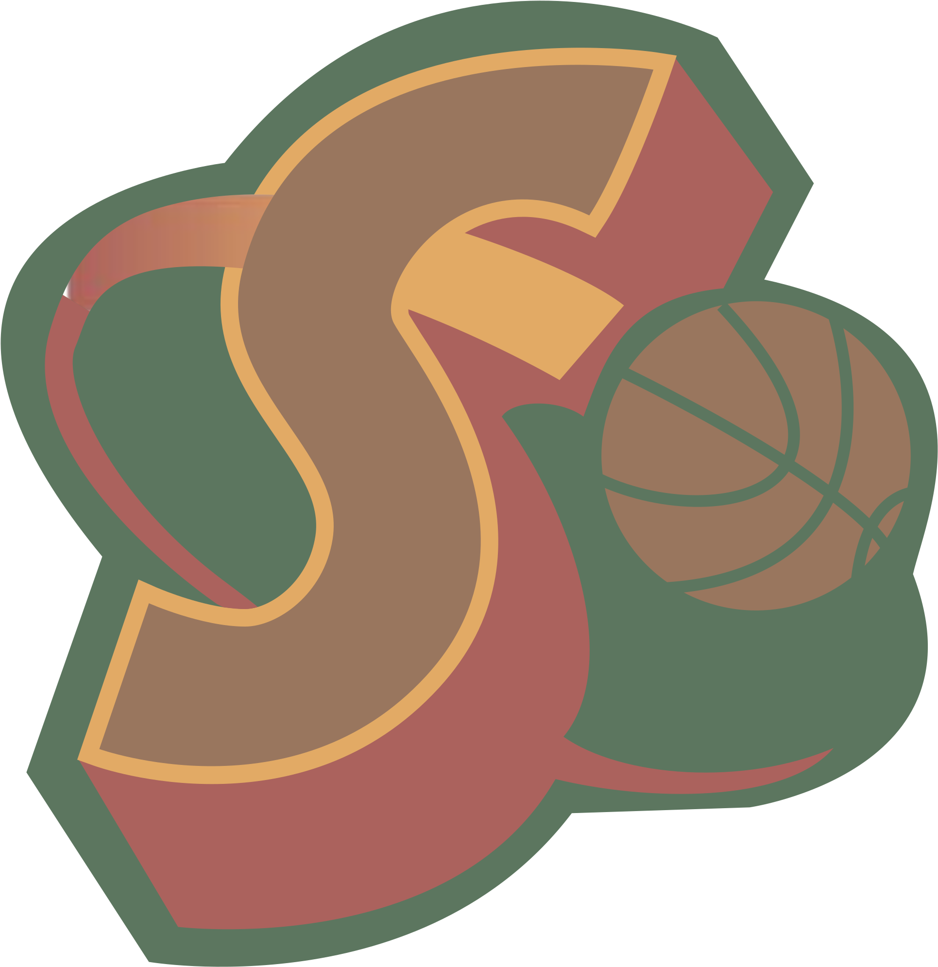 Seattle Supersonics Logo Black And White - Seattle Sonics Logo 1996 (2400x2400)
