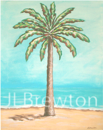 Palm Tree Ii - Painting (375x496)