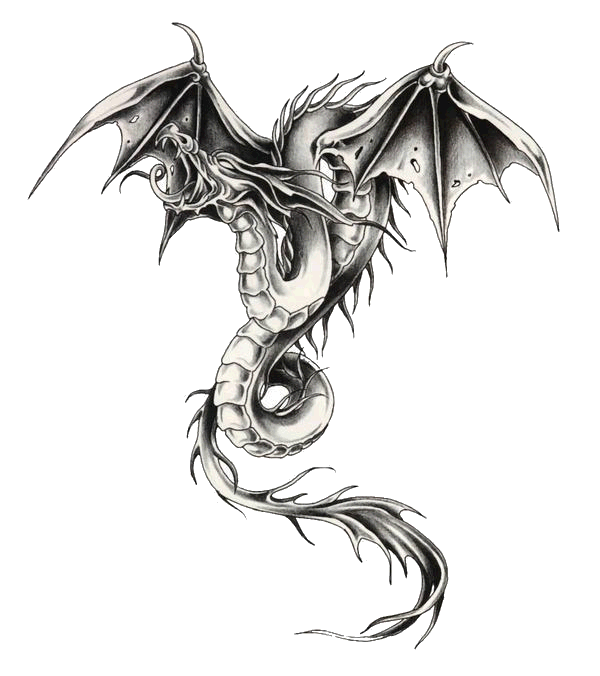 Dragon - Flying Dragon Tattoo Designs - (533x628) Png Clipart Download