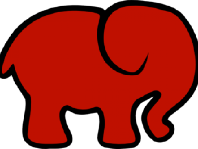 Elephant Clipart Red - Pink Elephant Clip Art (640x480)