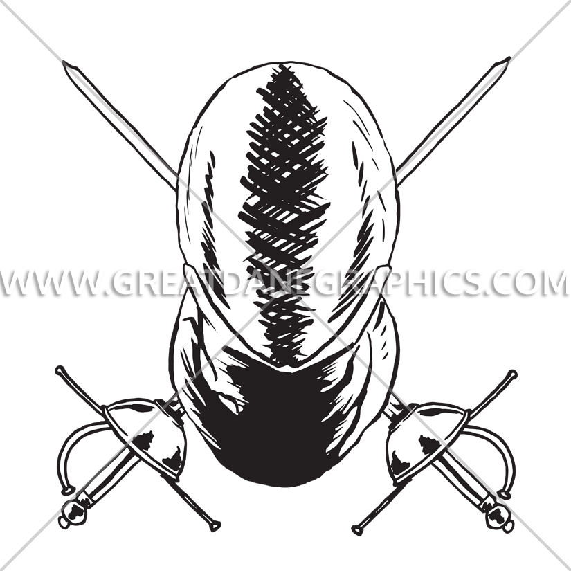 Fencing Swords Production Ready Artwork For T Shirt - Printed T-shirt (825x825)