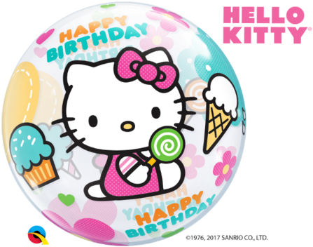 Hello Kitty Happy Birthday Bubble-1 Count, Bubble, - Hello Kitty Happy Birtdhay (480x351)
