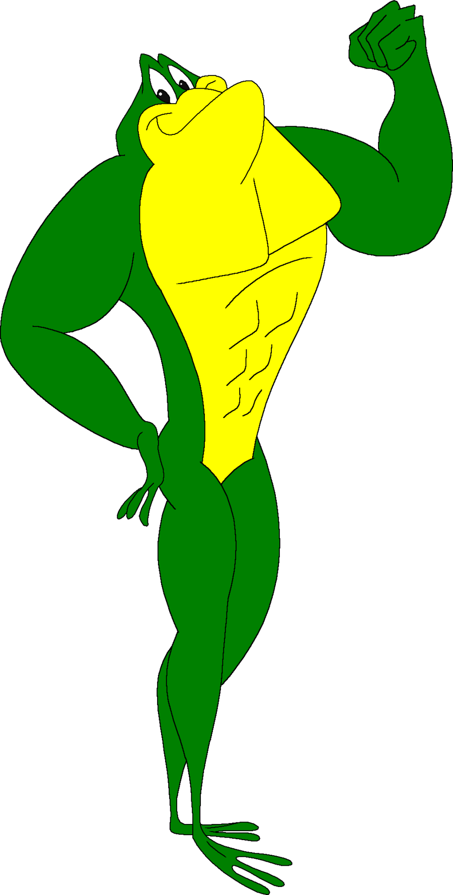 Cybernetic Penis - Kermit The Frog Flexing (900x1777)