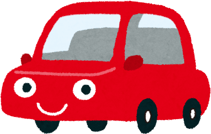 車のキャラクターのイラスト（赤） - - ガソリン イラスト (742x538)
