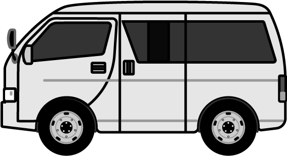 モノクロ Car Wagon-monochrome - ワゴン 車 イラスト 無料 (600x600)