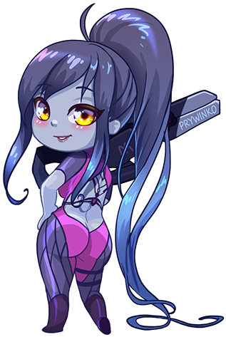 Chibi Widowmaker By Prywinko - Overwatch Chibi Widowmaker (500x500)