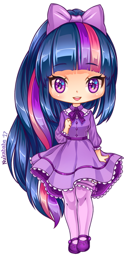 Twilight Sparkle Of Mlp [chibi] By Nukababe - Kawaii Girly Chibi (756x1057)