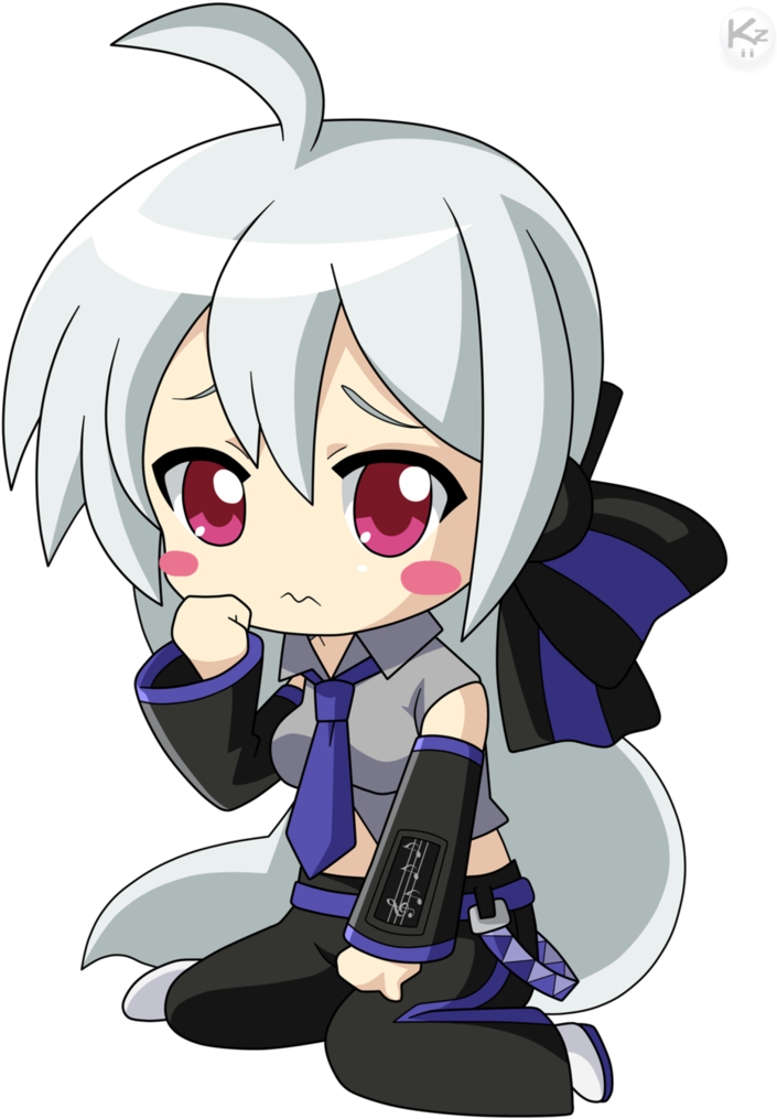 Chibi Haku Yowane By Krizeii - Haku Vocaloid (774x1032)
