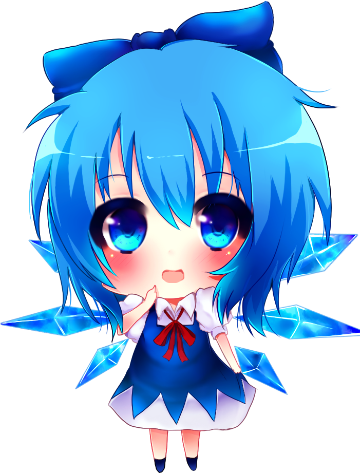Chibi Cirno Mangaka Character - Cirno Chibi Png (700x991)