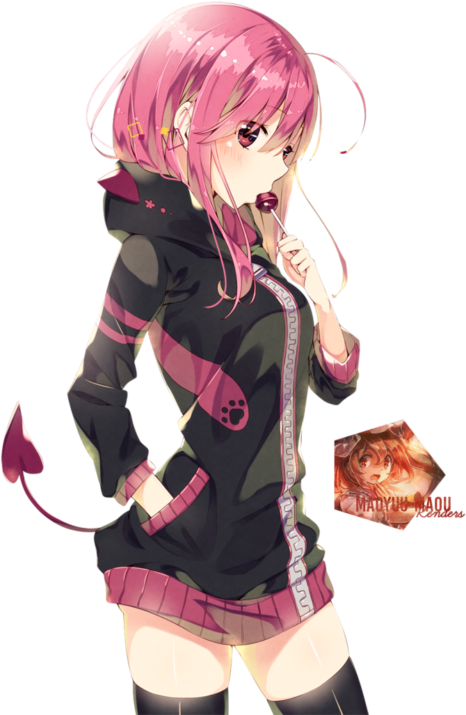 Render 163 By Maoyuu Maou - Anime Girl Pink Hair (756x1058)