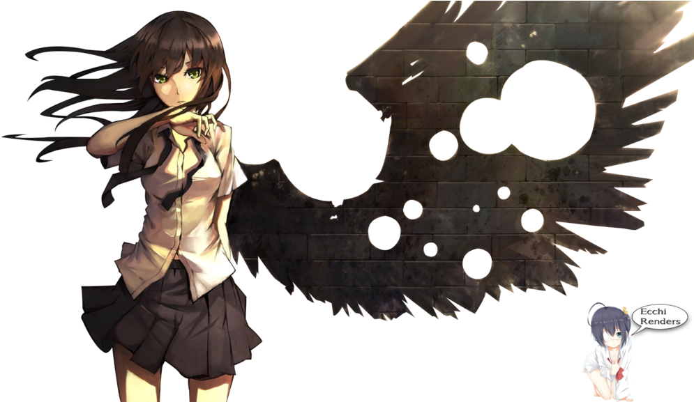 Anime Girl With One Wing (1024x576)