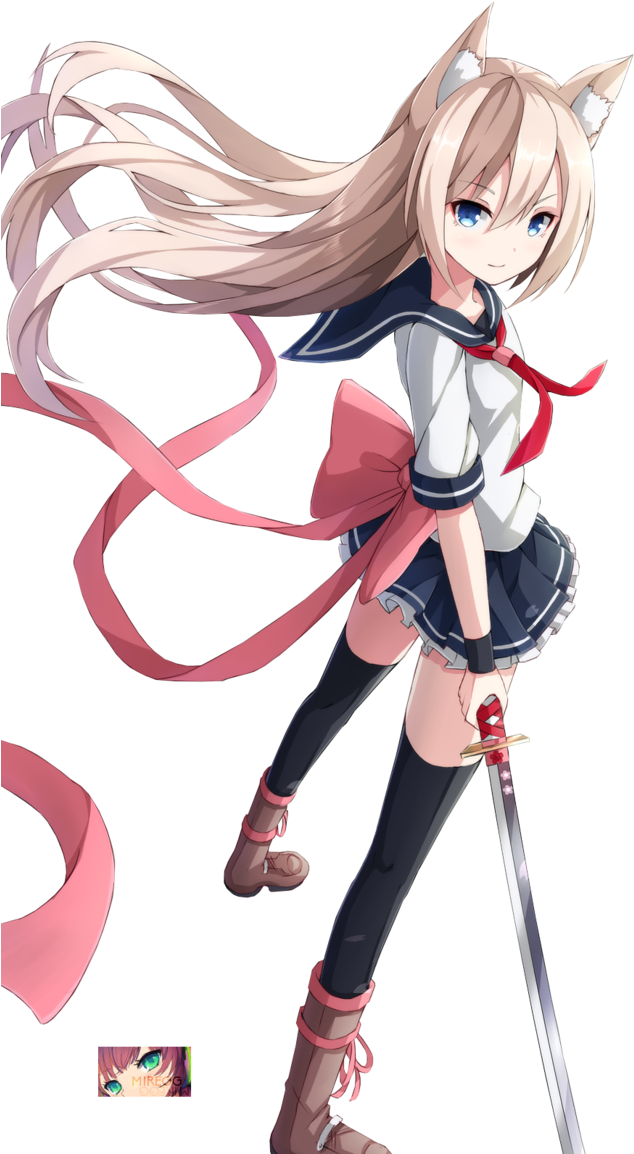 Image - Anime Wolf Girl Render (689x1160)