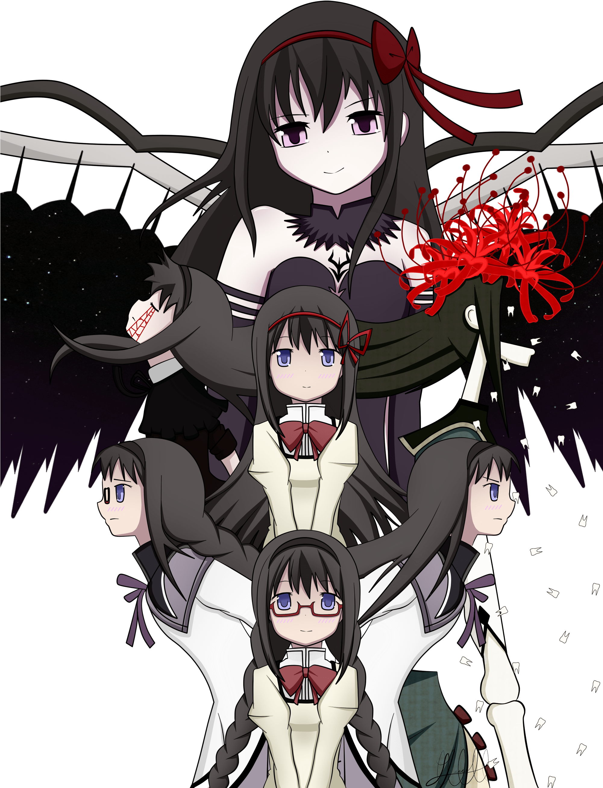 Madoka Magica Homura Manga (2000x2700)