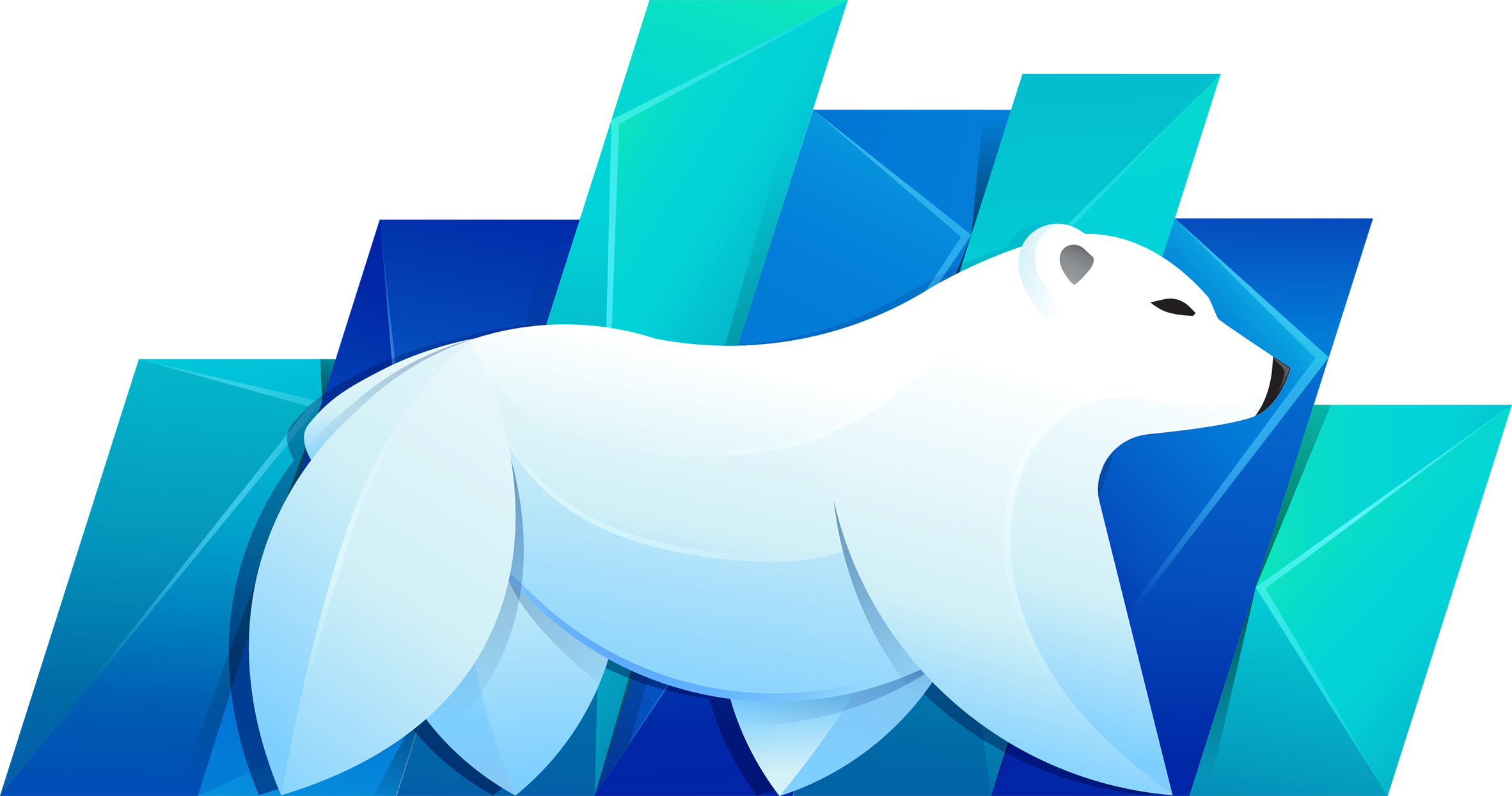 Canidae Dog Logo Illustration - Polar Bear (2364x1245)