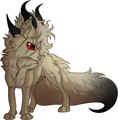 Cutest Demon Wolf Eva By Tiffashy - Cute Demon Animals (500x500)