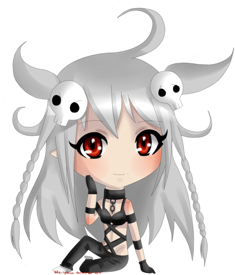Chibi - Cute Chibi Devil Girl (894x894)