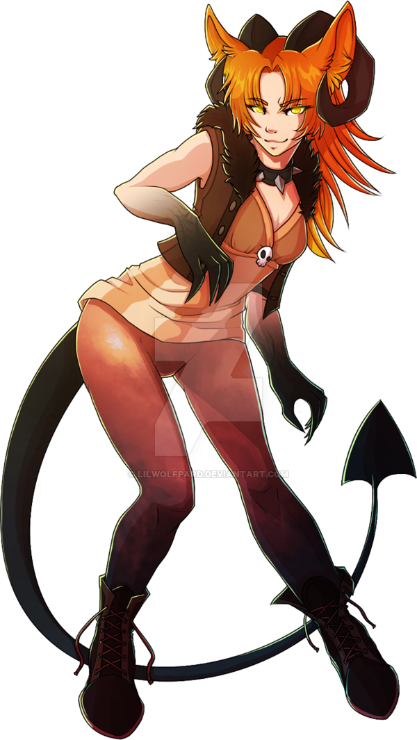 Hell Hound By Lilkyubee - Hell Hound Girl (600x1065)