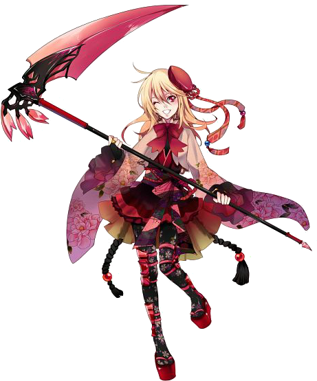 Free Anime Demon Girl With Scythe - Anime Girl With Scythe Render -  (464x600) Png Clipart Download