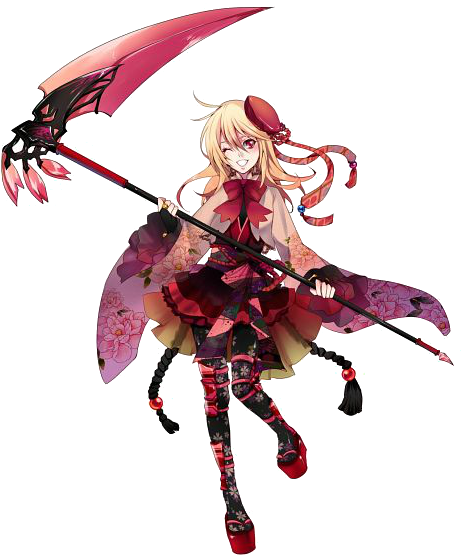 Free Anime Demon Girl With Scythe - Anime Girl With Scythe Render (464x600)