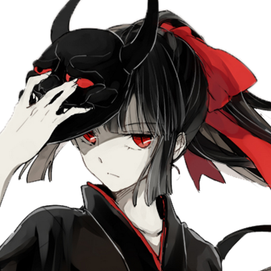Photo - Anime Girl With Black Hair And Red Eyes - (530x530) Png Clipart  Download
