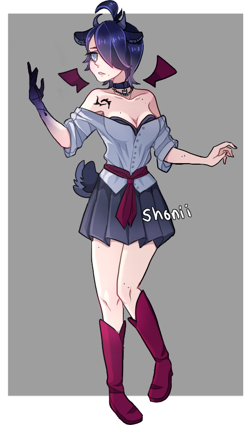 Anime Purple Demon Girl (515x875)