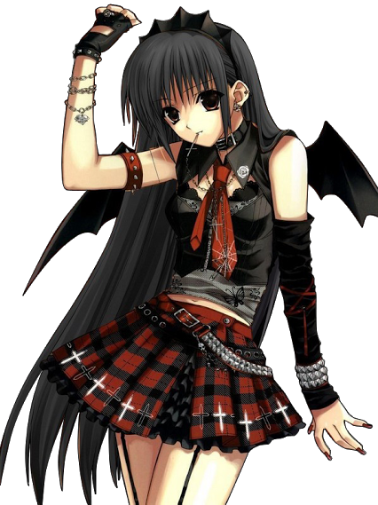 Anime Vampire Girl With Wings - Anime Gothic Vampire (426x569)