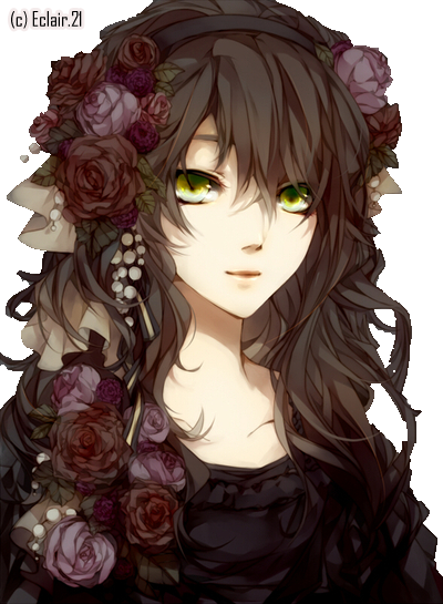 Type Of Demon - Anime Girl With Brown Hair And Freckles (400x545)