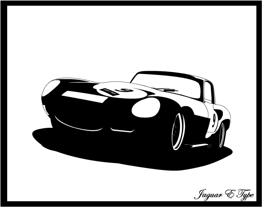 Jaguar E Type By Ijikana - E Type Jaguar Vector (1032x774)