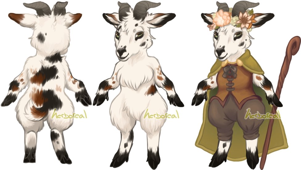 Woodland Witch Pygmy Goat By Herboreal - Herd (1000x591)