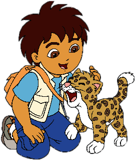 Diego Stroking Jaguar - Go Diego Go Png (361x334)