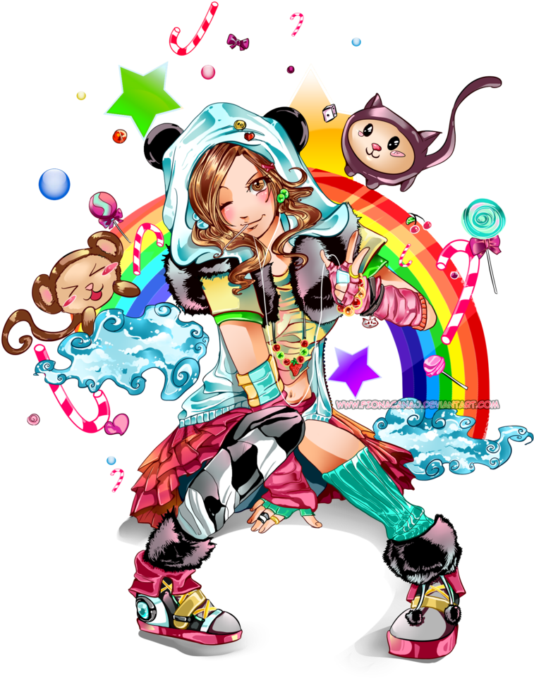 Kawaii Girl By Fcnart - Kawaii Girl Art (762x1048)