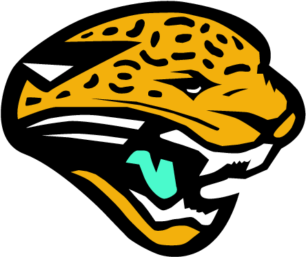 Jacksonville Jaguars Nfl Football Head Logo Car Bumper - Jacksonville Jaguars Logo Black And White (465x390)