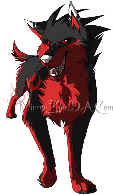 Drawn Wolf Red Wolf - Gray Wolf (386x682)
