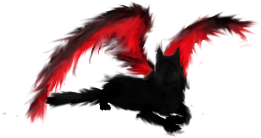 Red And Black Wolves With Wings Wwwimgkidcom - Chicken (600x300)