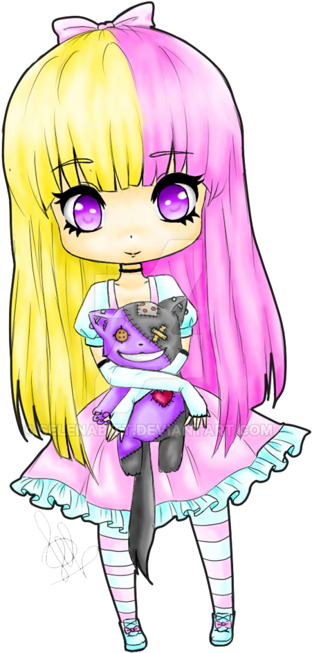 Kawaii Lolita [ Lineart By Sexyhanyou ] By Selenabitt - Cartoon (600x1000)