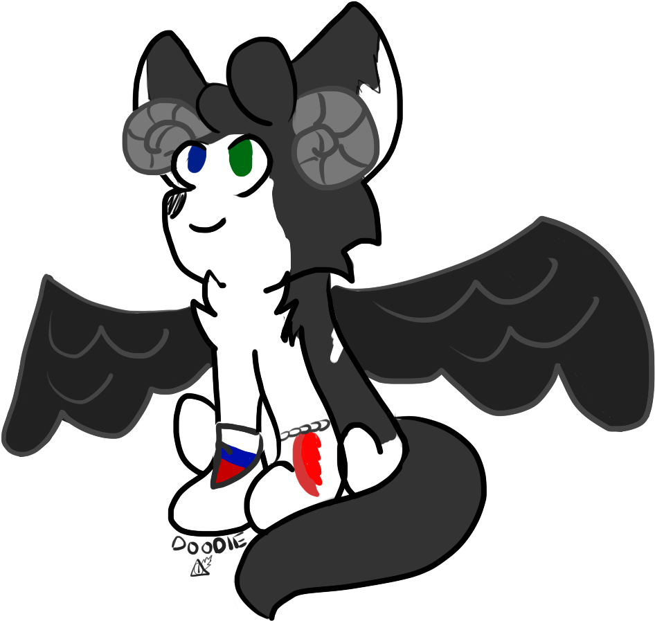 Siberian Husky With A Demonic Appearance - Cartoon (1000x1000)