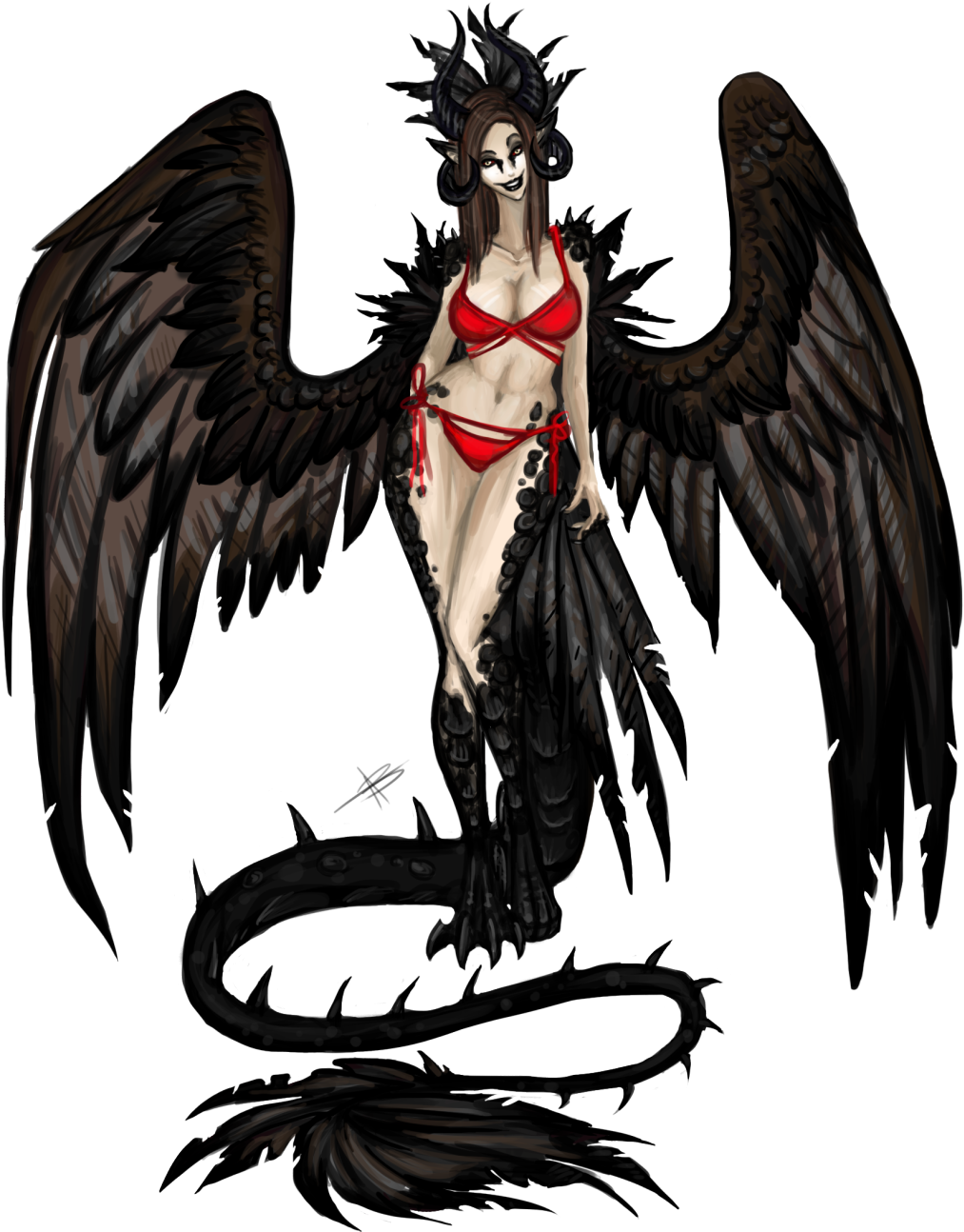 Monster Girl Creature Monster Creature Monster Hybrid - Angel (1280x1308)