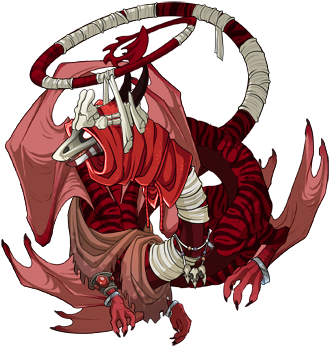 Shanti's Rakshasi, Wearing White Linen Wraps, Boneyard - Dragon (350x350)