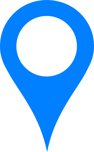 Blue Pin No Shadow Svg Clip Arts 366 X 592 Px - Blue Location Pin Png (366x592)