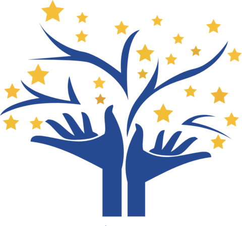 Buy The Ed Fund T Shirt Here - Logo Hands With Stars (480x449)
